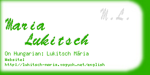 maria lukitsch business card